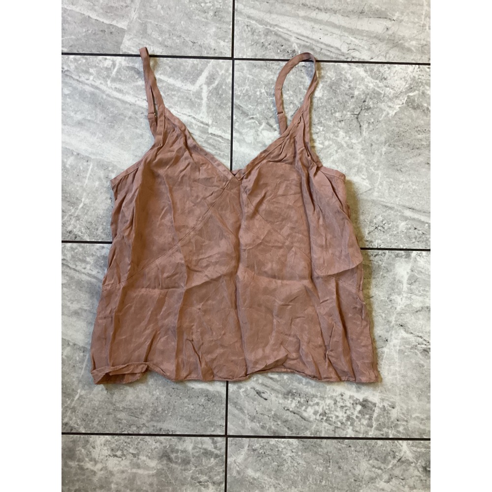 Jenni Kayne Dusty Rose Cupro Viscose V-Neck Cami Top Size S 551-6950-B22